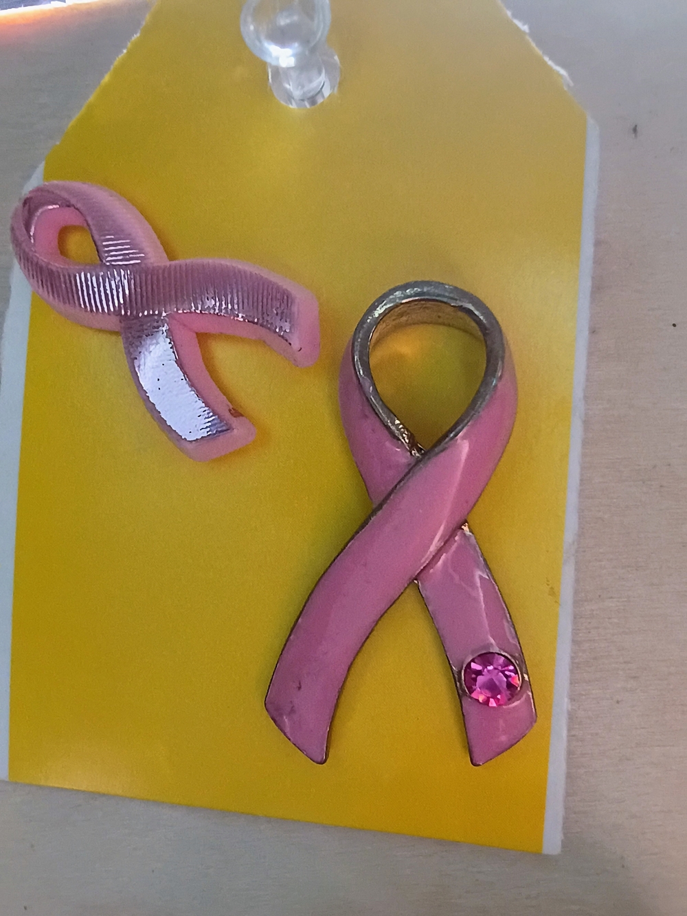 Pink Ribbon Breast Cancer Awareness Lapel Pin Set